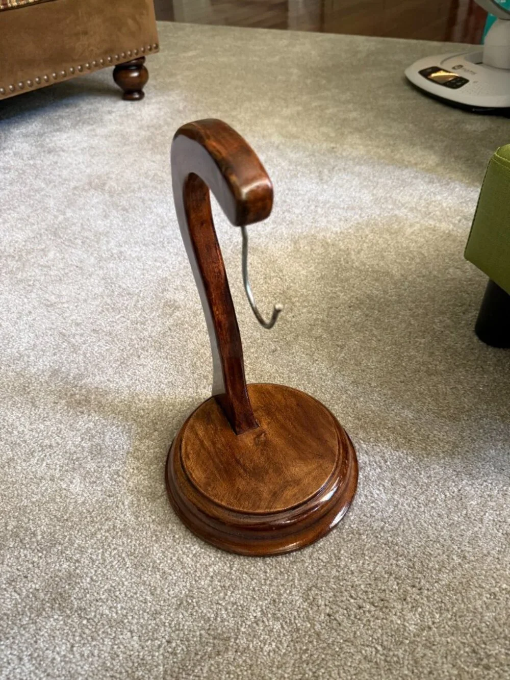 Handcrafted Acacia Wood Banana Holder Stand Rustic Farmhouse Banana Hanger